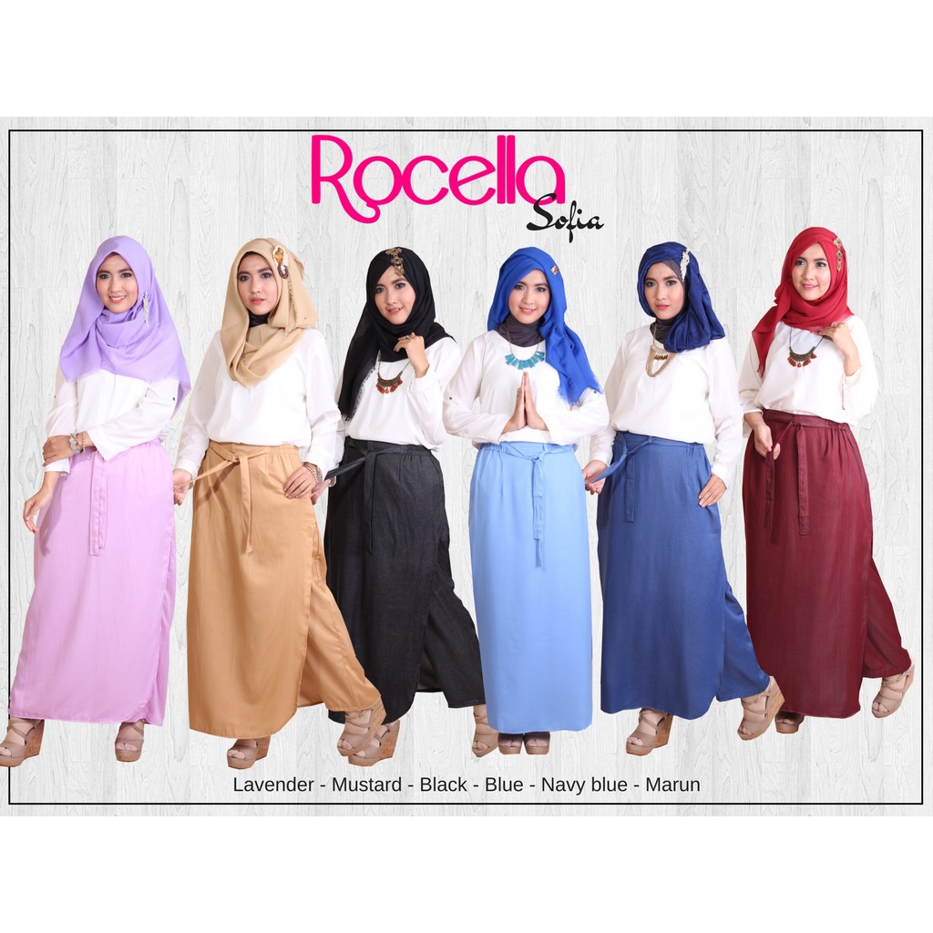 Rok Celana Rocella Sofia - Denim - Ukuran S-M, L-XL, XXL-XXXL