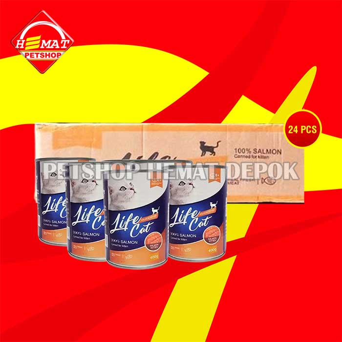 Makanan Kucing Wet Food Kaleng Life Cat Grosir Dus 24 PCS 400GR