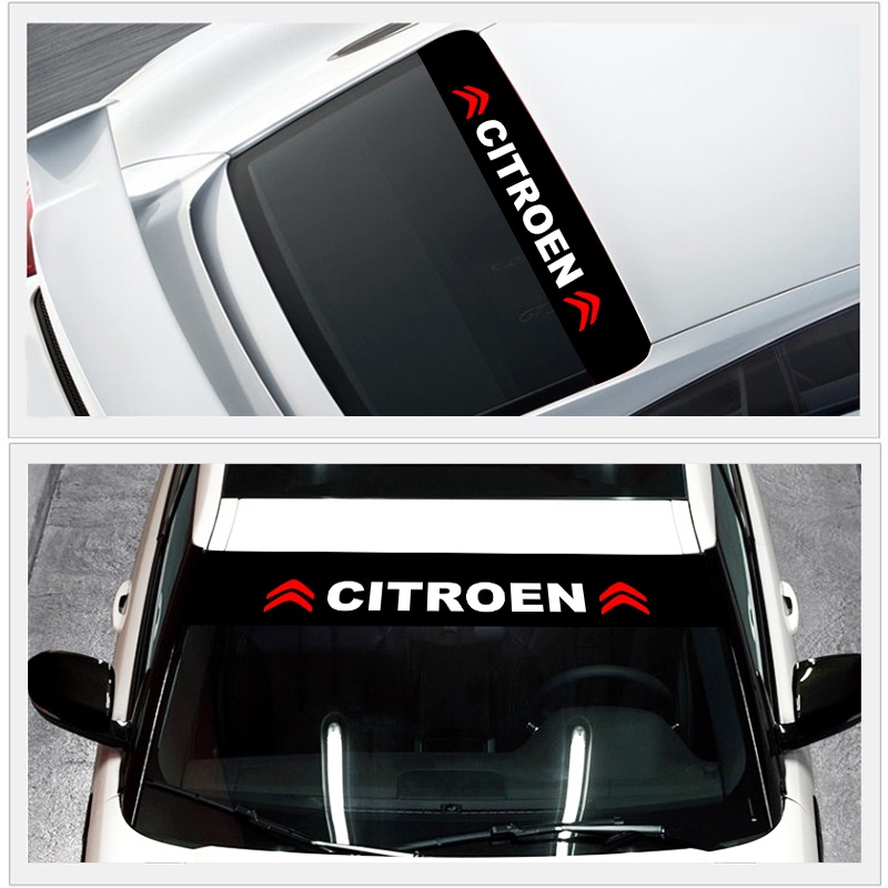 Stiker Kaca Depan / Belakang Mobil Motif Logo Citroen C4 C1 C5 C3 C6 C5 C8 DS C-ELYSE