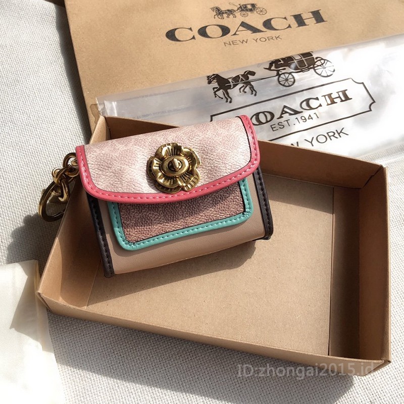 Coach Dompet koin kecil & gantungan kunci & liontin / 89409 Coach Parker Bag Charm/Mini Key