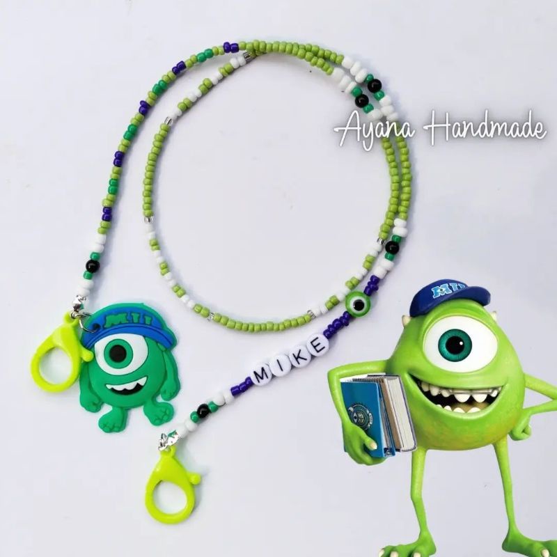 Strap Mask kalung masker anak laki-laki karakter Mike monster inc