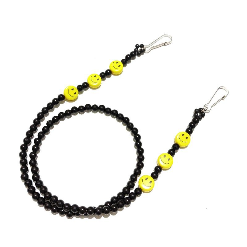 Kalung Gantungan Masker Strap Mask Smiley Beads Series Mote Senyum Emoji Emoticon