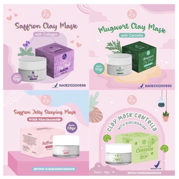 SIAP KIRIM  [RESS VIP] HIEL BEAUTY SLEEPING MASK SAFFRON,  MUGWORT SLEEPING MASK BPOM