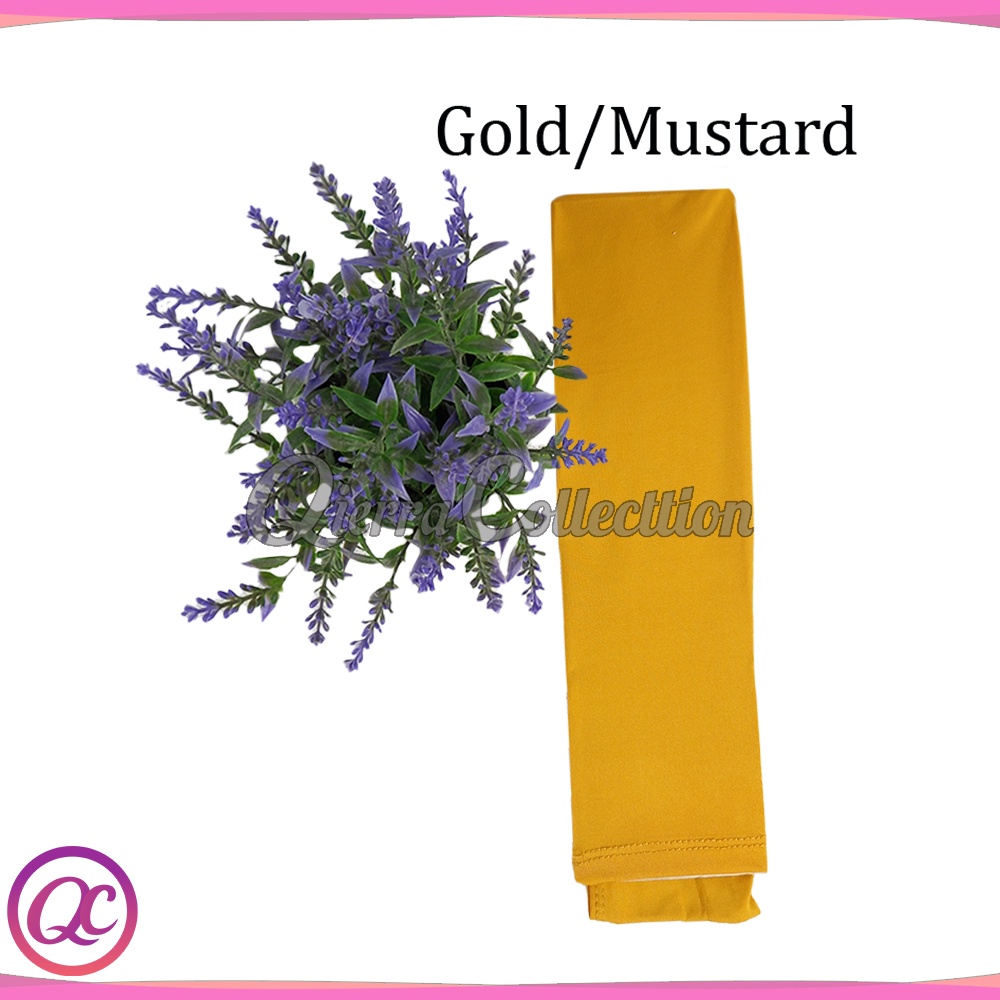 Manset tangan sambung/Bolero polos warna bahan spandek baloon all size dan jumbo-Kuning kunyit