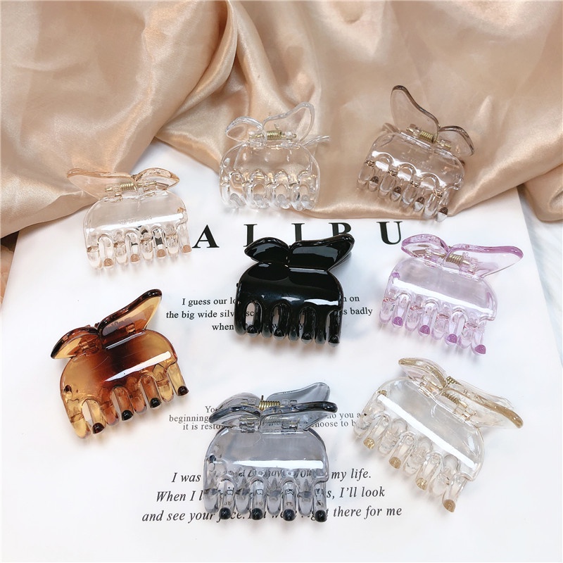 Retro Acrylic Transparent Butterfly Hair Clip For Women