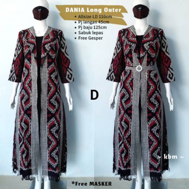 Dania long outer tenun ori troso