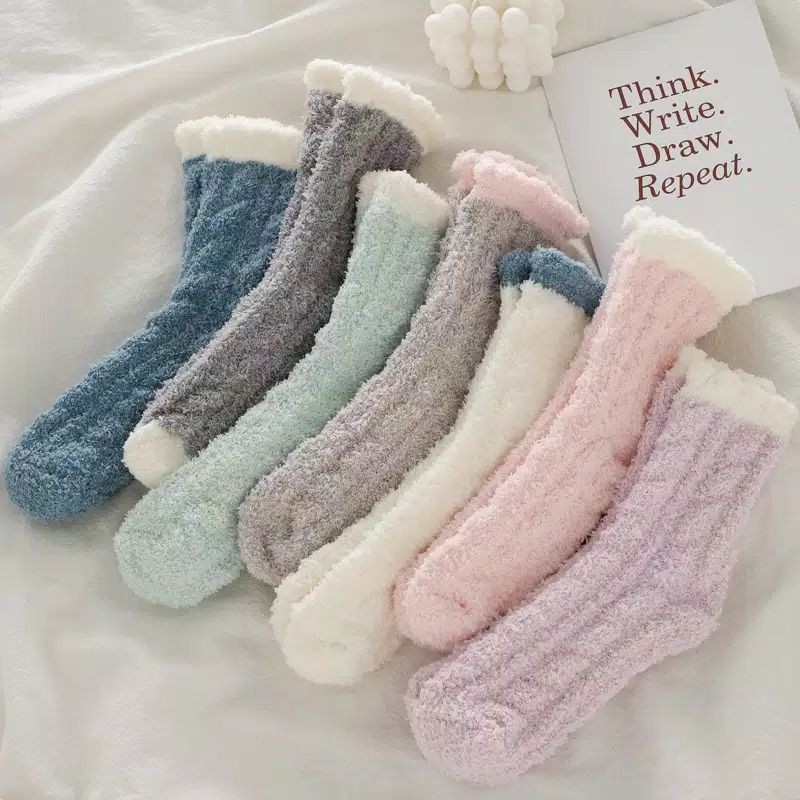 Ready Kaos kaki winter Kaos kaki wool kaos kaki hangat unisex dewasa/anak