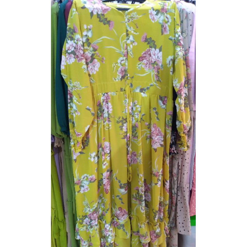 GAMIS Ceruty motif bunga