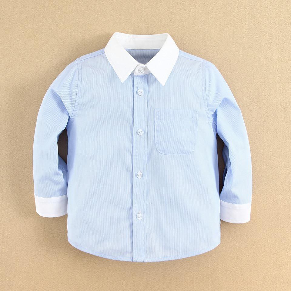 KIDS LONG SHIRT PLAIN BLUE / PINK