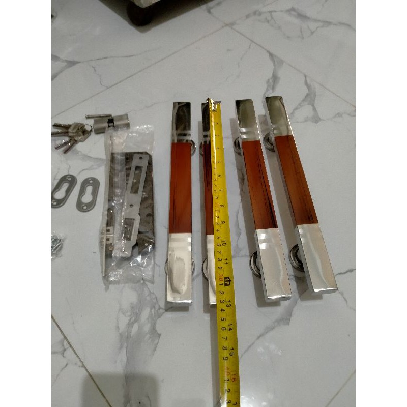 paket tarikan pintu motif kayu handle pintu komplit