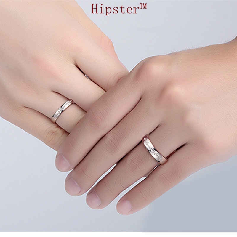 Korean-Style Chic and Unique Vintage Sterling Silver Adjustable Couple Romantic Ring