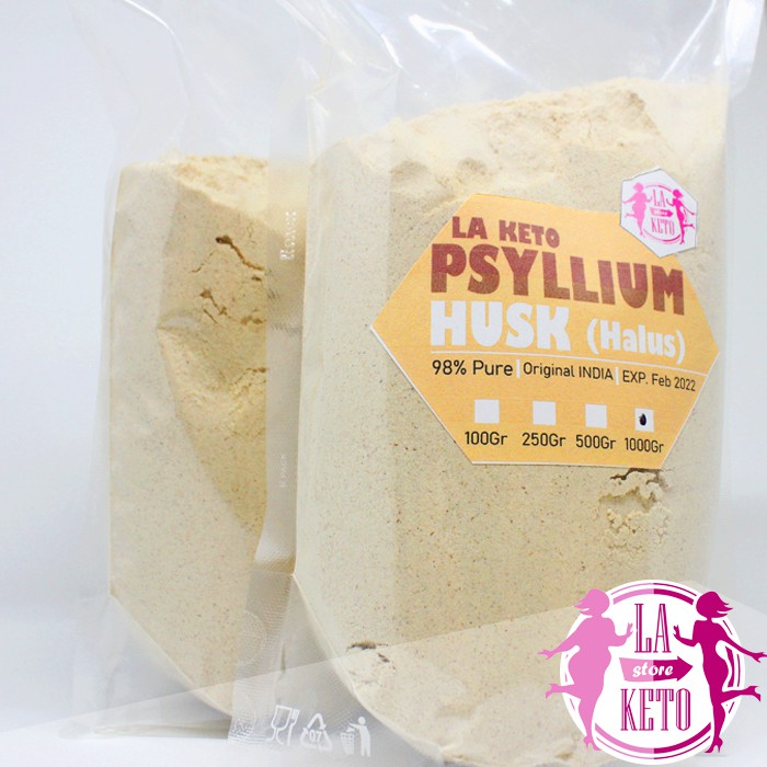 LA KETO - PSYLLIUM HUSK POWDER /Fine @1000gr (1 KG) |  SUMBER SERAT ORIGINAL INDIA