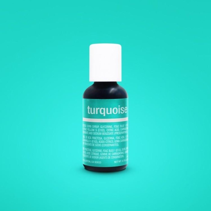 

Ht6362D Turquoise Chefmaster Liqua-Gel Food Coloring 20 Ml Ht5