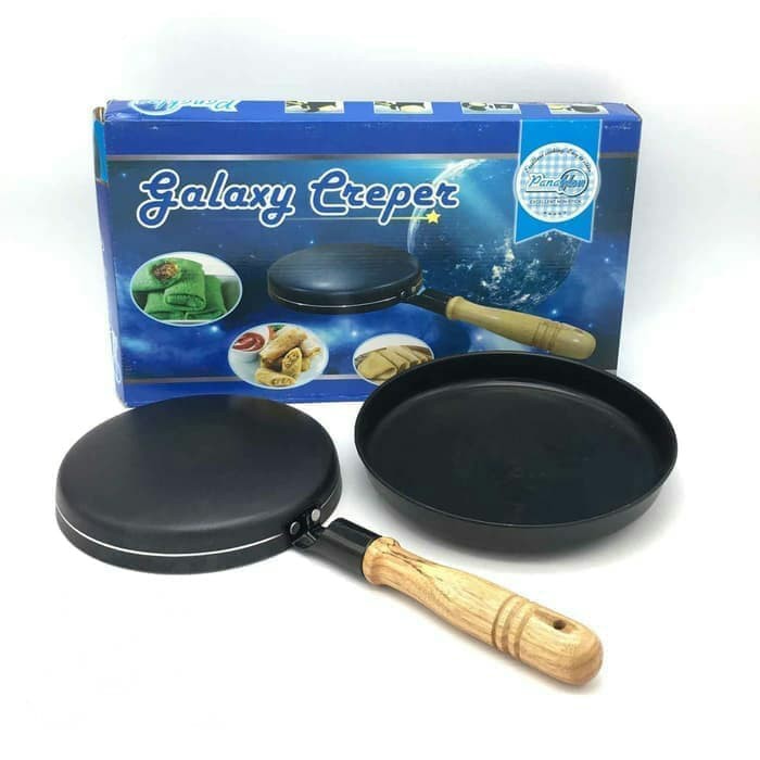 Galaxy Creper panacook 21cm FREE papan lipat risol / catakan Kulit Lumpia risol teflon 21cm / wajan kuali terbalik dadar gulung 21cm teplon anti lengket / cetakan pancake / kulit pangsit