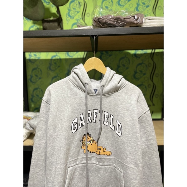 COD 9.9 Hoodie  Sweater Pria Wanita HNM Garfield Grey Jaket Unisex Cowok Cewek H&amp;M Full Tag