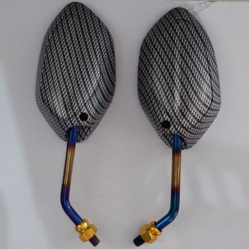 SPION KARBON BEAT TANGKAI PENDEK HONDA