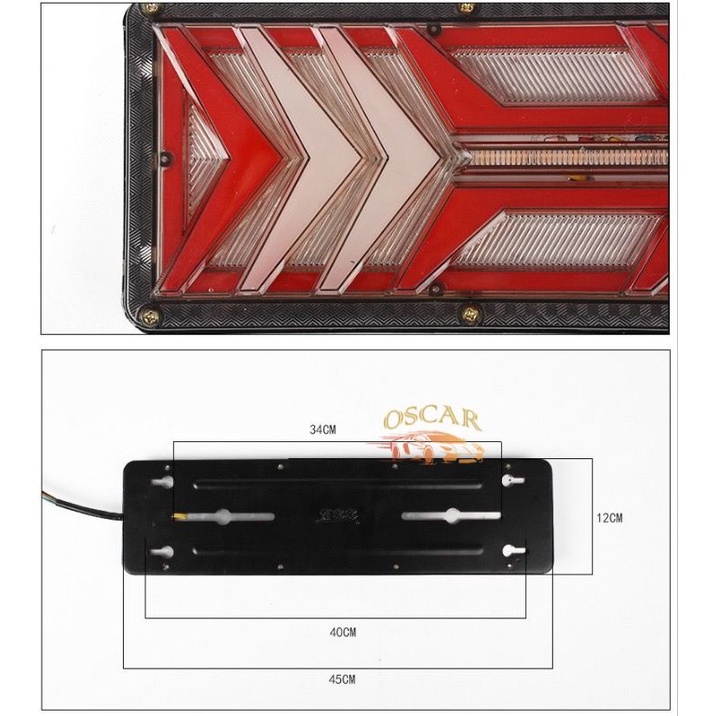 Lampu Stoplamp Variaai Stop Lamp Rem Belakang LED Runing Mobil Truk Panah 24 Volt