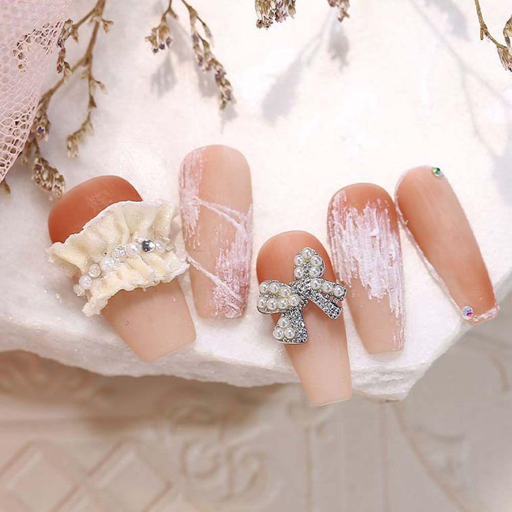 Mxbeauty Ikatan Simpul Kuku Berlian Imitasi Mewah Mengkilap Manicure DIY Nail Art Nail Art Ornamen Kristal Perhiasan Kuku