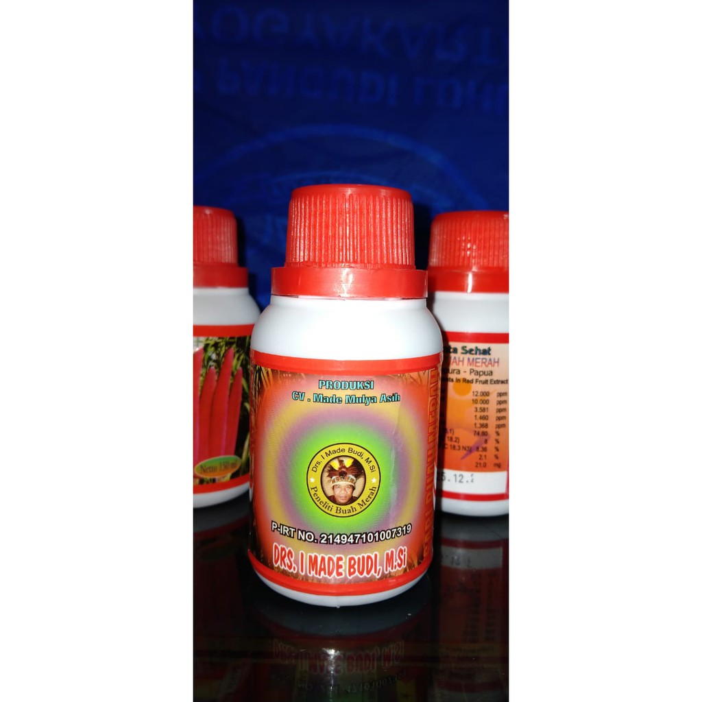 SARI BUAH MERAH CAIR PAPUA PRODUKSI ASLI Bp. Drs. I MADE BUDI M.si