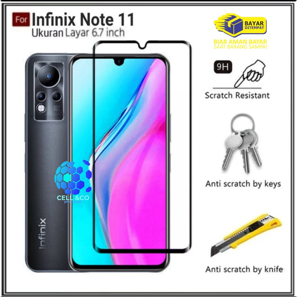 NEW INFINIX NOTE 11 Tempered Glass Full HD Anti Gores Premium Screen Protector Pelindung Layar Kaca HP INFINIX NOTE 11