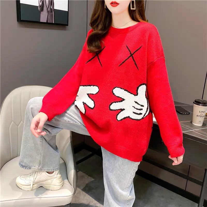 17wear Sweater Hoodie Wanita Terbaru 2021 IMPORT Jaket Hoodie Wanita Hand Mikies Fit S-XXL-3