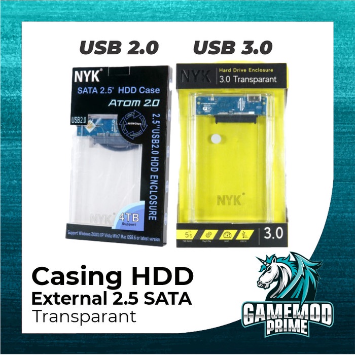 Casing Harddisk HDD Case 2,5 Transparant Enclosure Hardisk Transparan