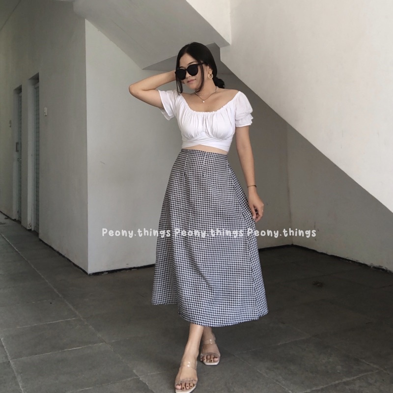 Leora Skirt // Rok Wanita-Kotak hitam