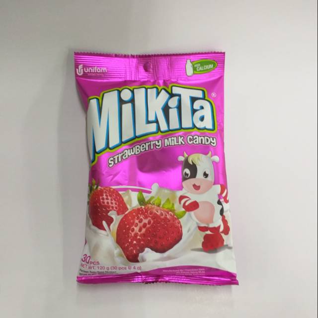 

Milkita Permen Susu Strawberry 120gr