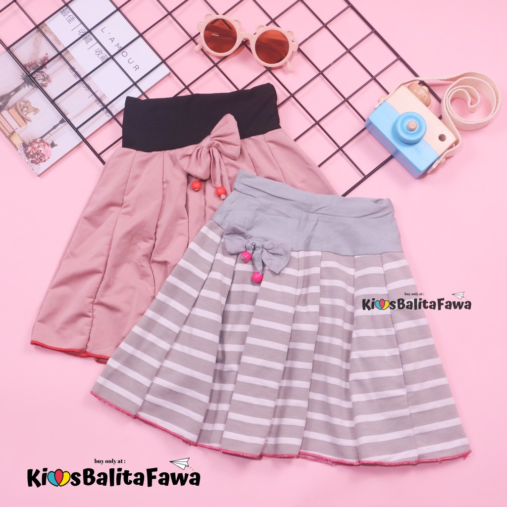 Rok Cassie uk 1-2 Tahun / Rok Anak Perempuan Murah Skirt Pendek Polos Grosir Pakaian Fashion Import