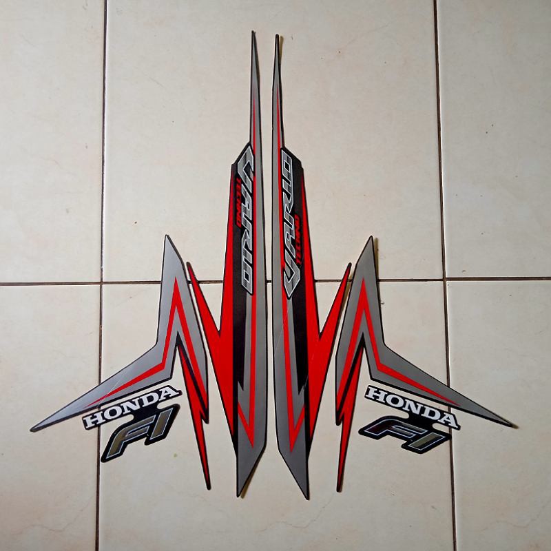 stiker striping Vario Techno 125 Fi 2016 merah
