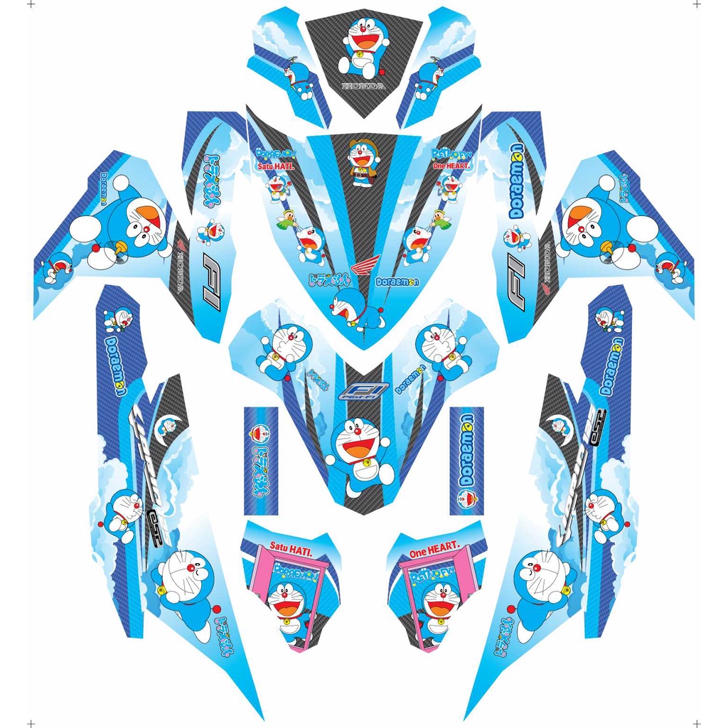 Decal Sticker Motor Honda Vario 125-150 Esp lama Doraemon Grade B
