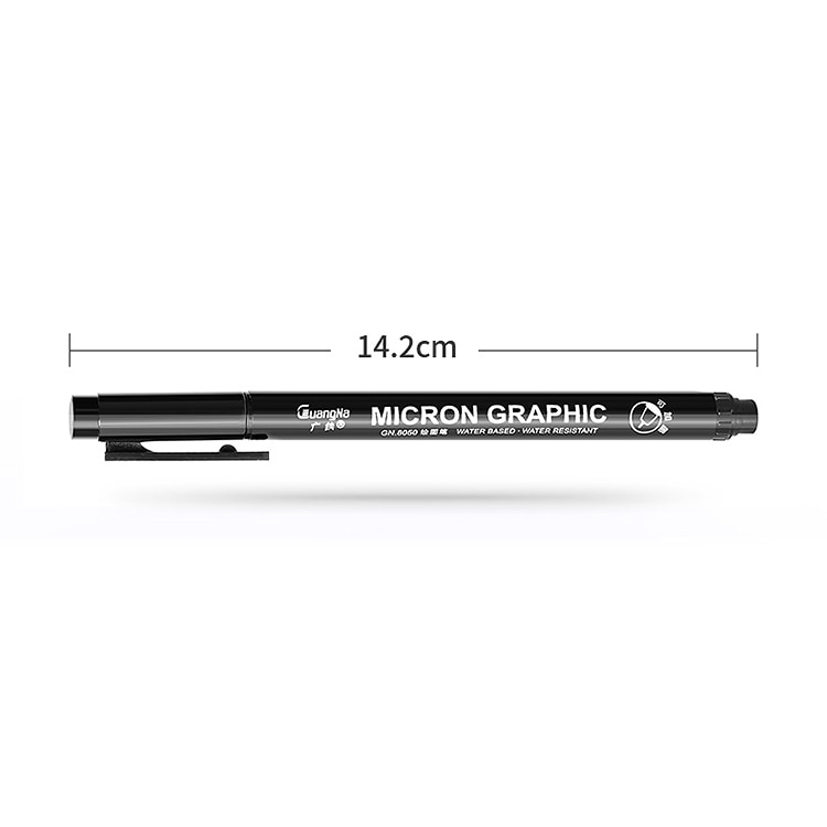 12pcs/set Waterproof Fade Proof Micron PenTip Fine Liner Black Sketch Water Marker Pen for Manga