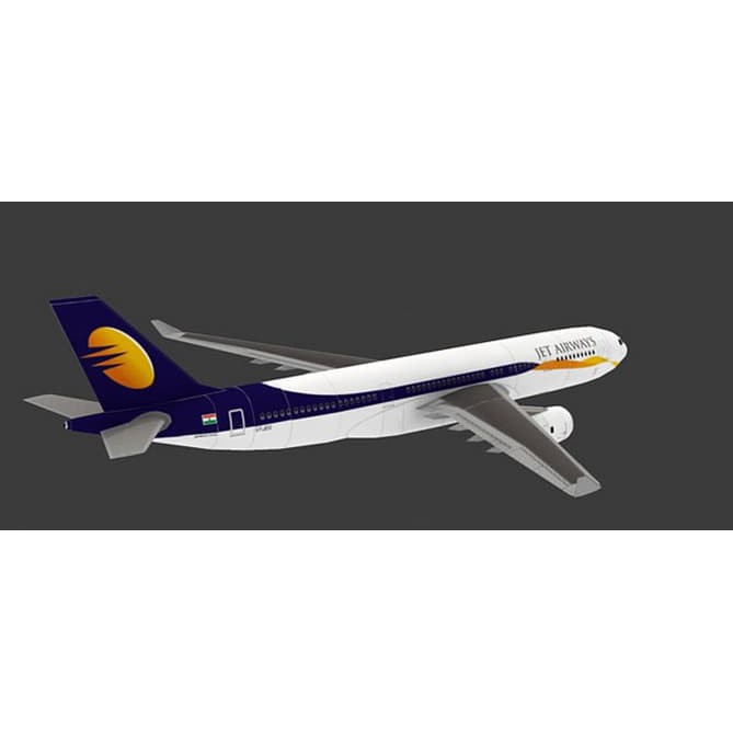 DIY Miniatur Papercraft Pesawat Jet Airways Airbus A330