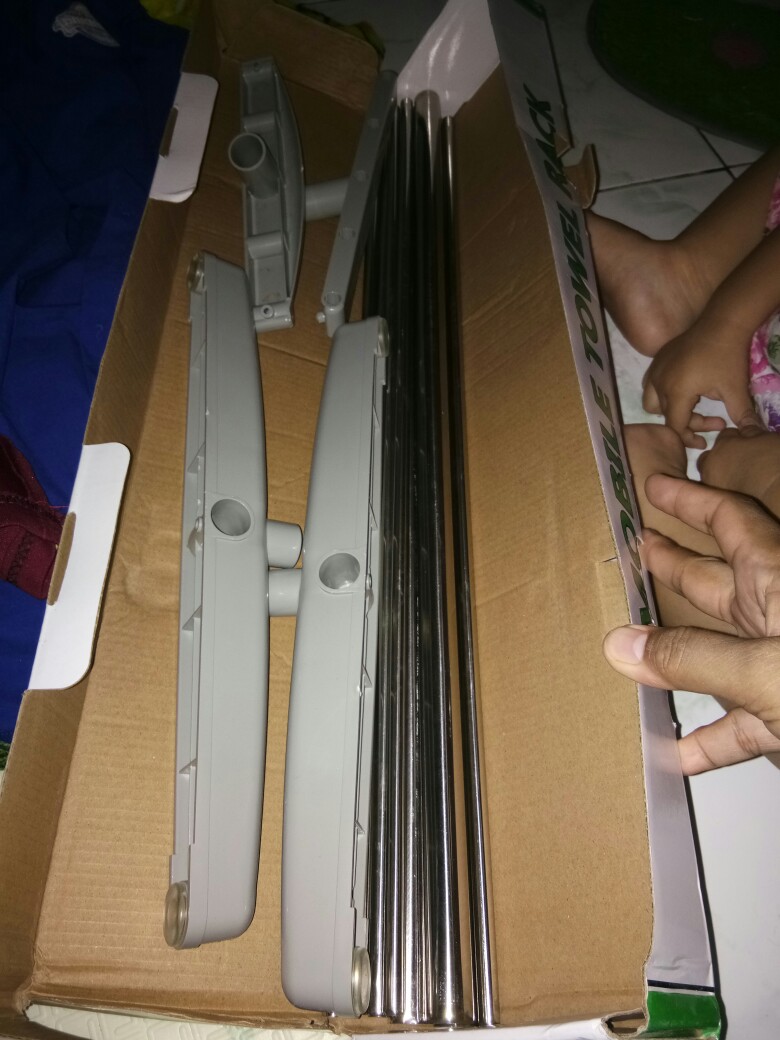 Rak Jemuran Handuk Aluminium 5 Baris Minimalis - Mobile Towel Rack