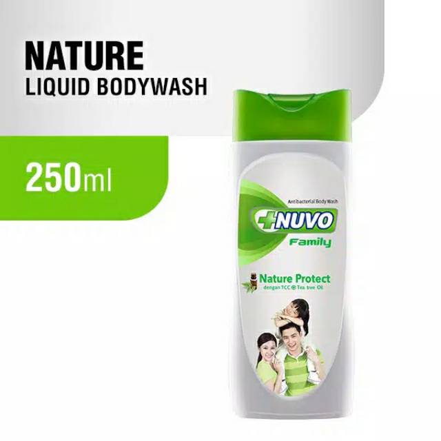 Nuvo Body Wash Nature Protect Sabun Mandi Cair Botol 250 ml
