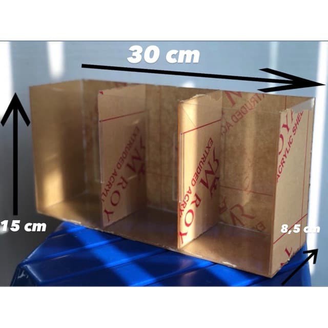 AKRILIK / ACRYLIC AQUARIUM IKAN CUPANG / SOLITAIRE CUPANG 15X10X30CM