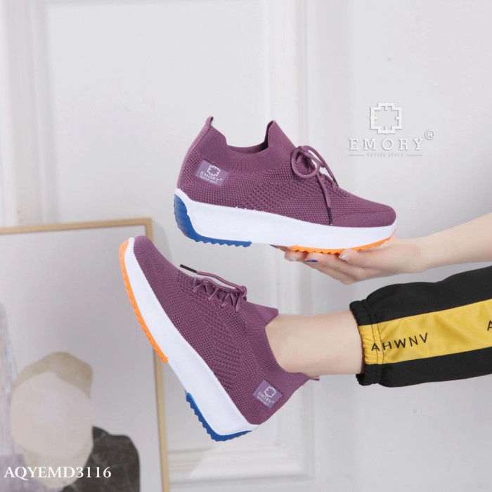 EMORY Flexknit Wedges #AQYEMO3116 SEPATU WANITA BATAM - purple