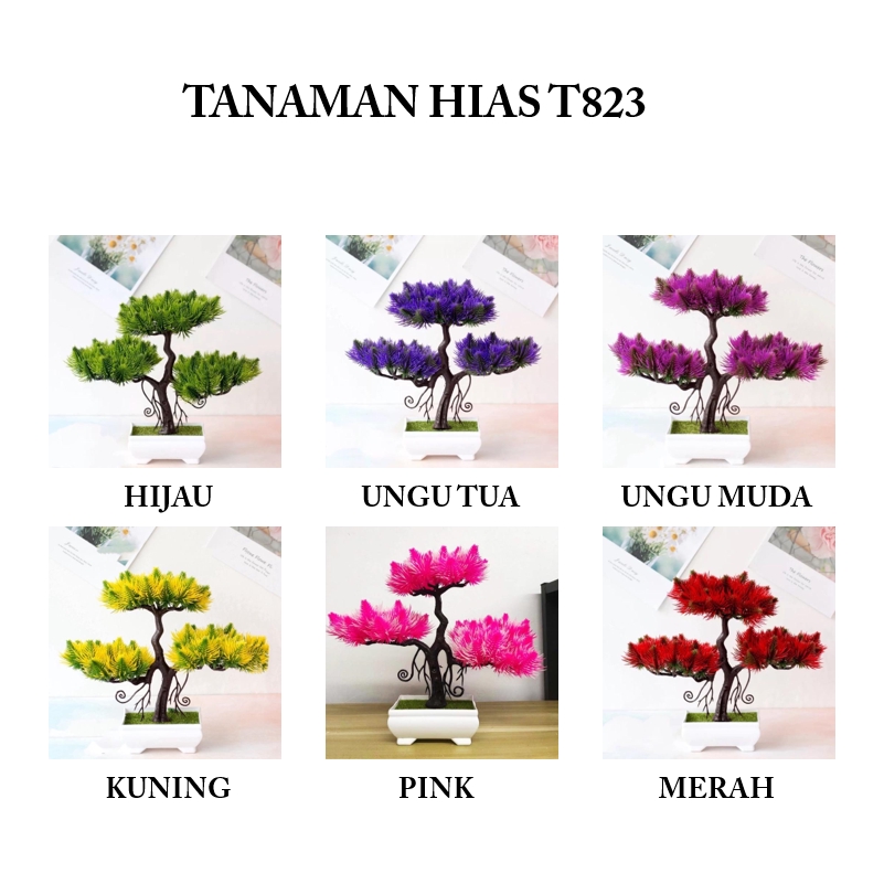 Grosir - T823 Tanaman Hias Bunga / Tanaman Bunga Plastik / Tanaman Ornamen / Bunga Dekorasi Rumah