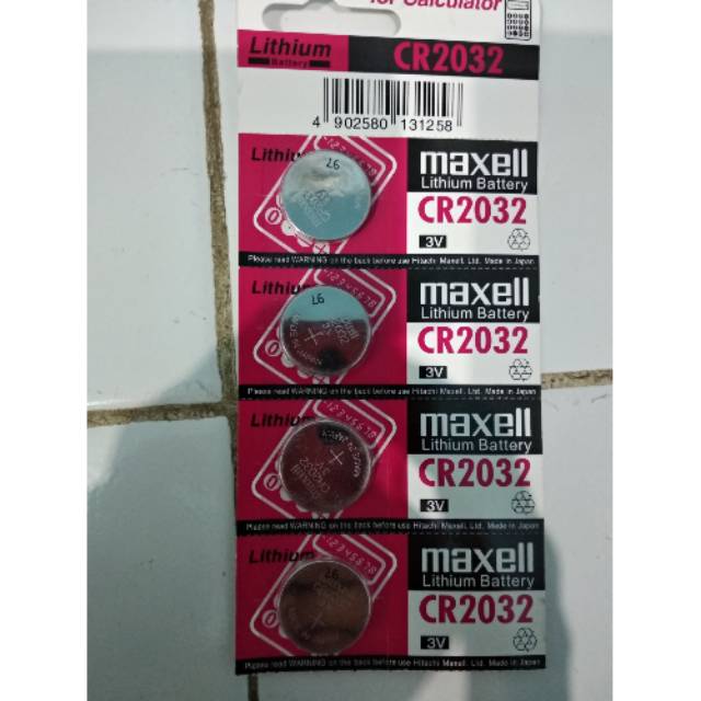 Baterai jam, remote, kalkulator original japan maxell CR 2032 CR 2025 CR2016