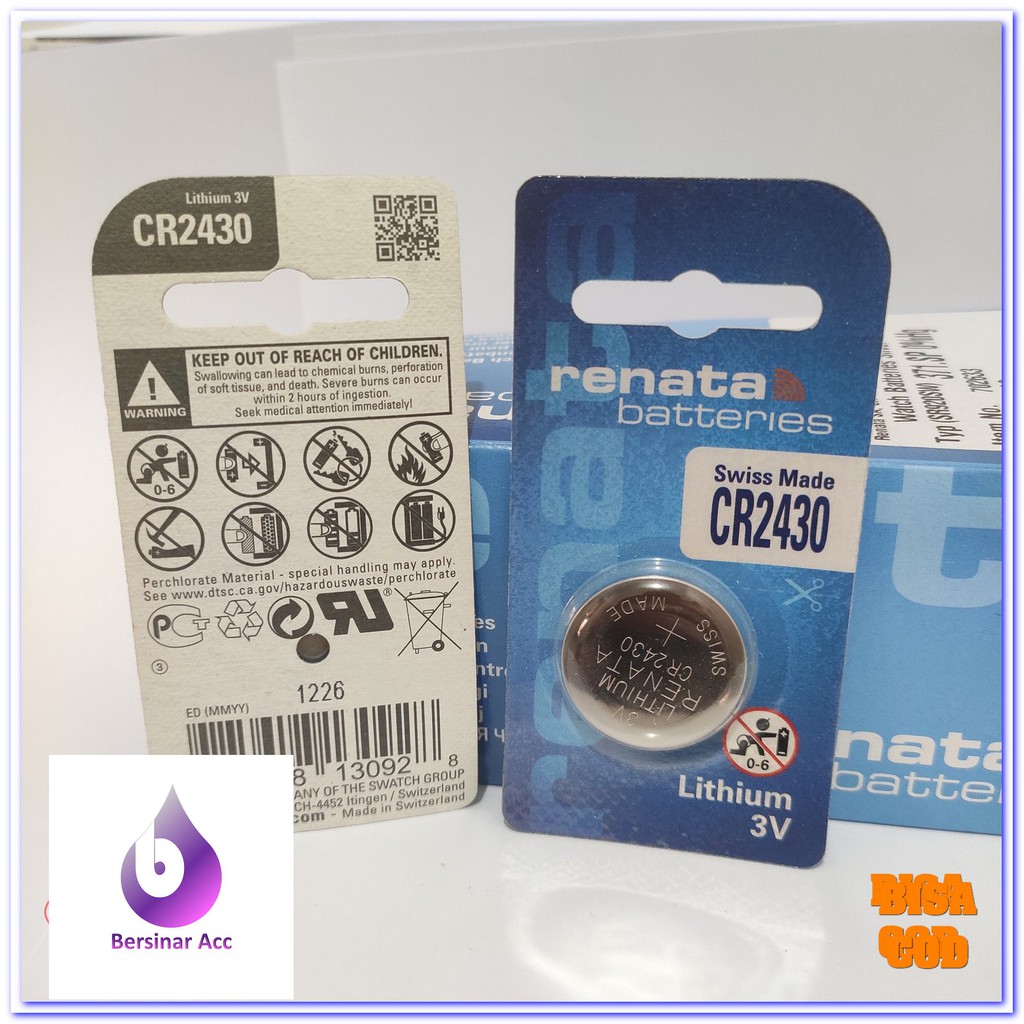 ORIGINAL RENATA CR-2430 CR 2430 3V LITHIUM BATTERY BATERE BATREI