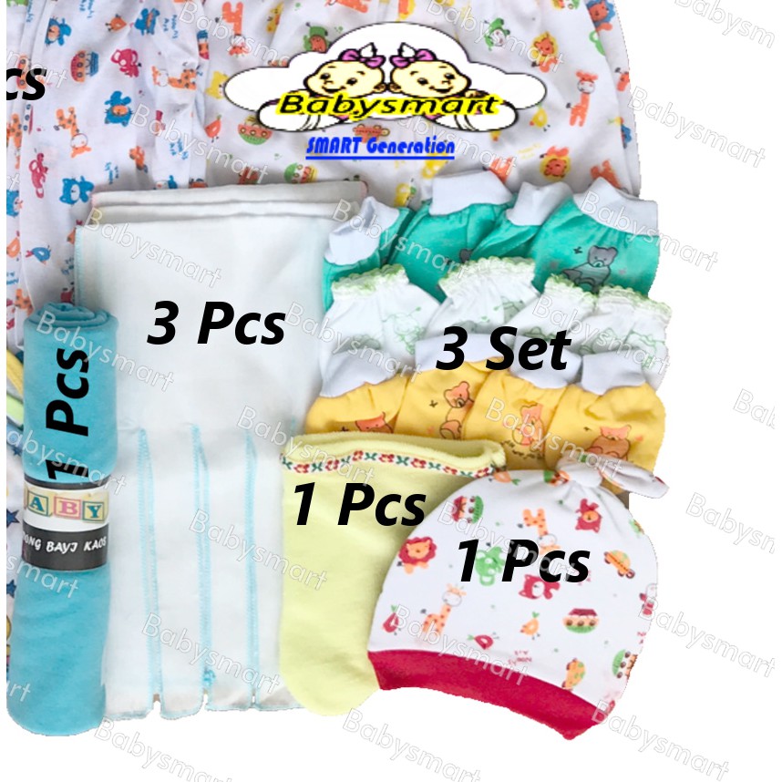 BABYSMART - Paket Hemat Perlengkapan Baju Bayi Baru Lahir (New Born) PAKET TABUR 3