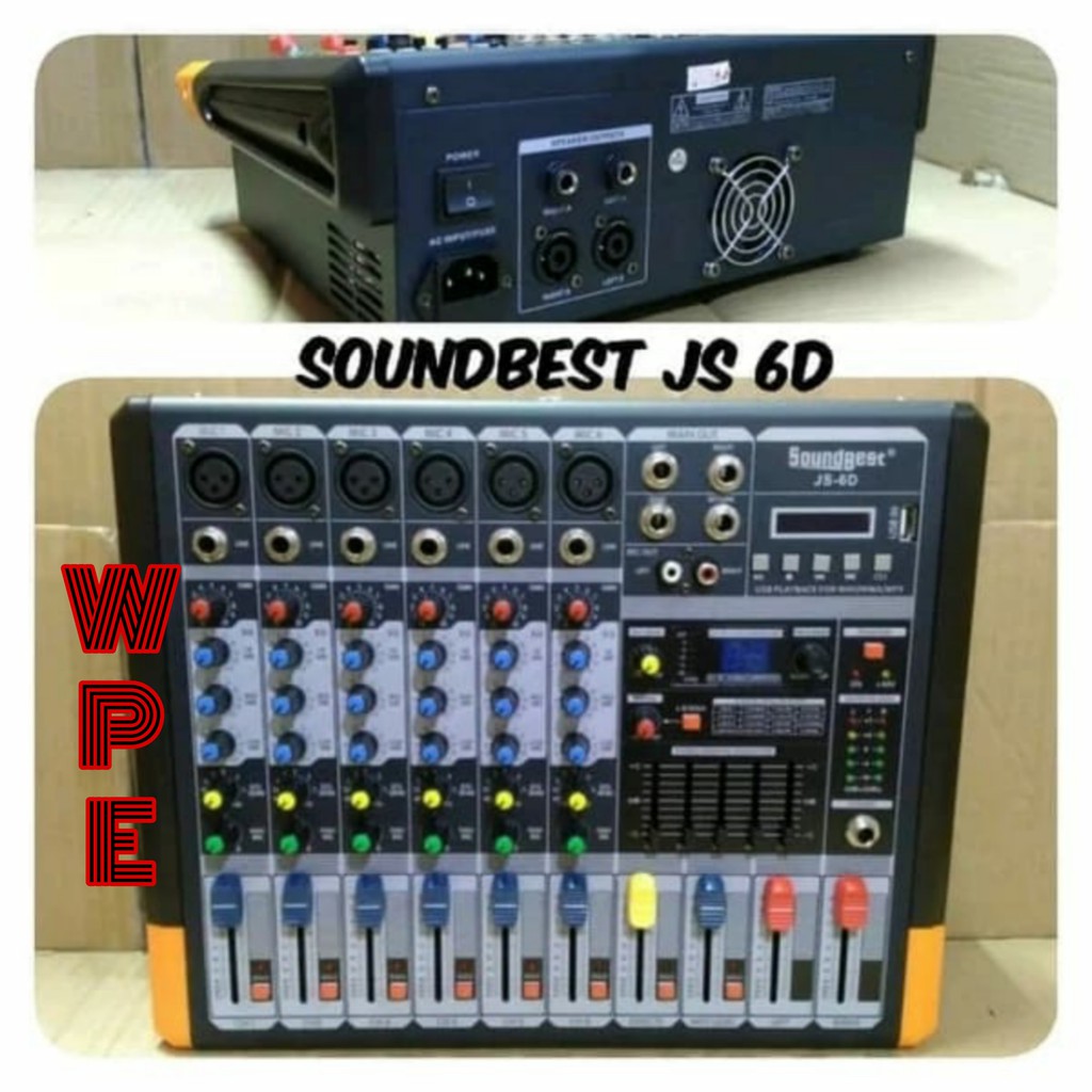 Power Mixer audio Soundbest JS 6D ( 6 Channel Full )