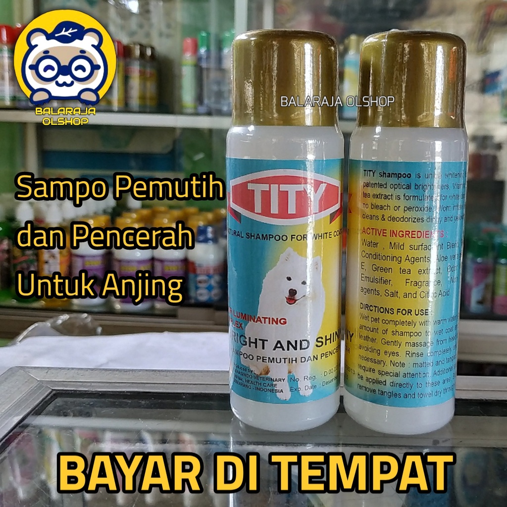 SAMPO ANJING BULU PUTIH PENCERAH DAN PEMUTIH BULU - TITY DOG 125 ML