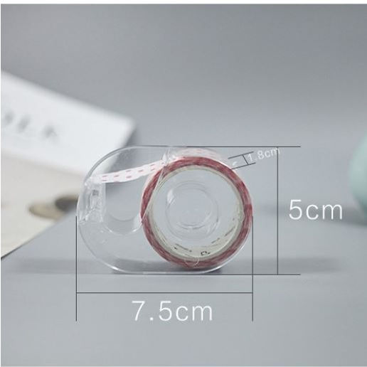 Single Transparant Washi Tape Selotip Dispenser Mini Single Dispenser washi tape