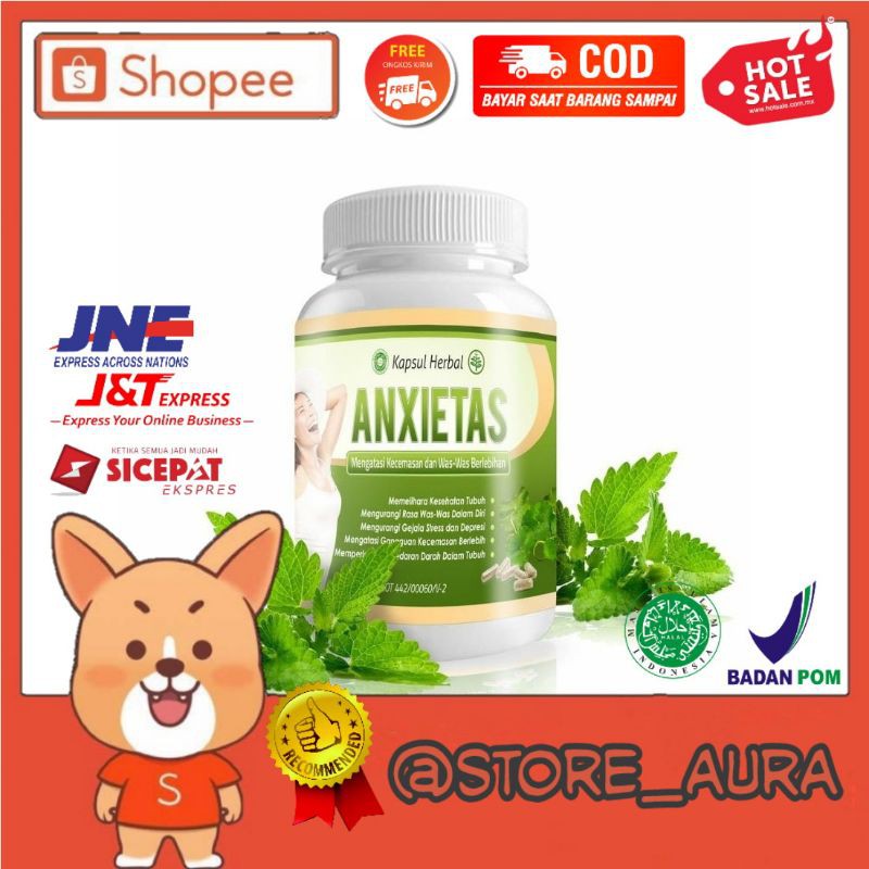 ANXIETAS ORIGINAL ANXIETAS 100% ASLI OBAT HERBAL ATASI ATASI STRES RINGAN DAN GANGGUAN KECEMASAN