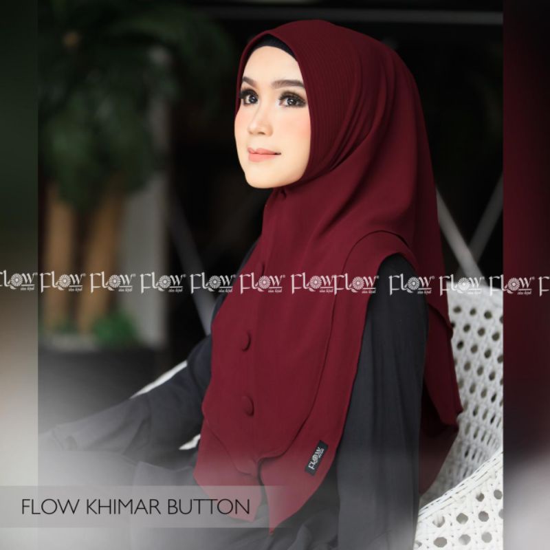 Jilbab Khimar Button Ori Flow Hijab