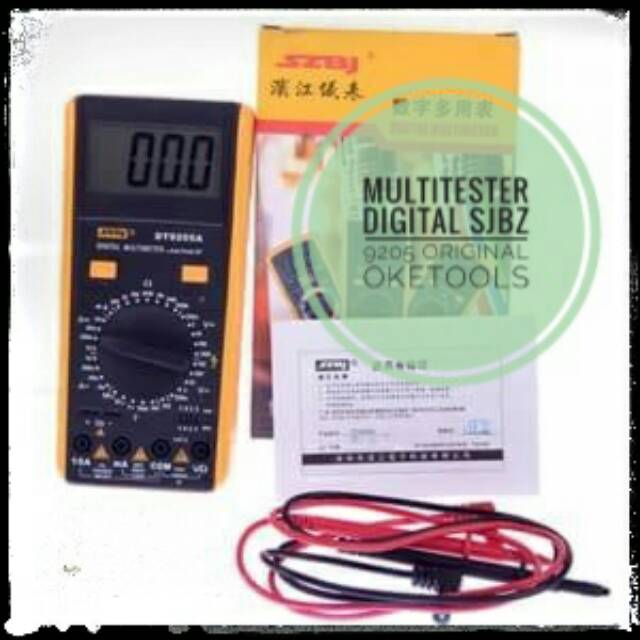 Multimeter Multitester Avometer Digital DT9205 Original SJBZ DT-9205A