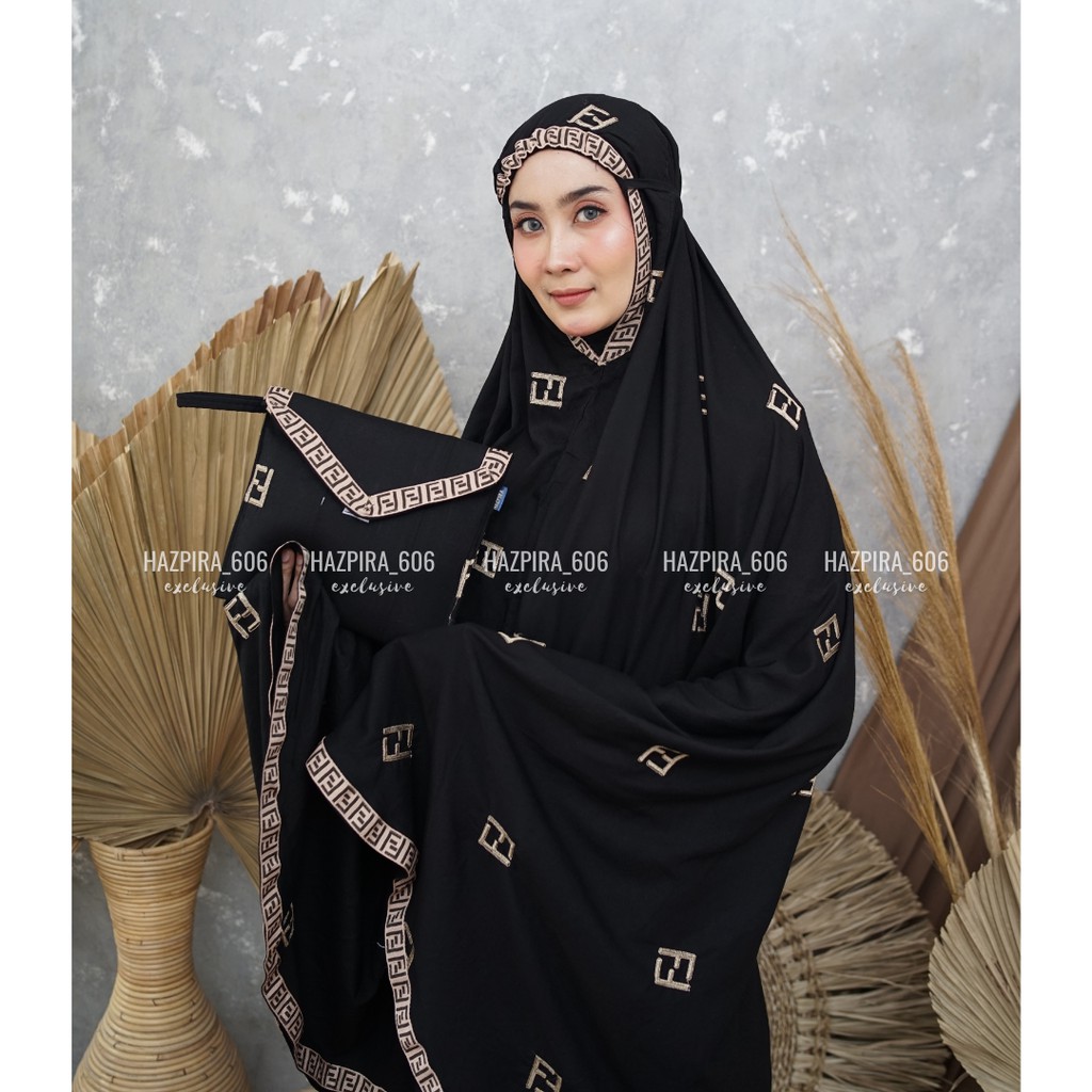 MUKENA DEWASA RAYON BORDIR FEISYA PREMIUM JUMBO