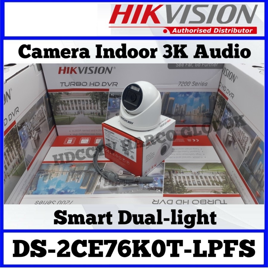 CCTV Hikvision 5MP Indoor DS-2CE76K0T-LPFS 3K Dual Light Audio