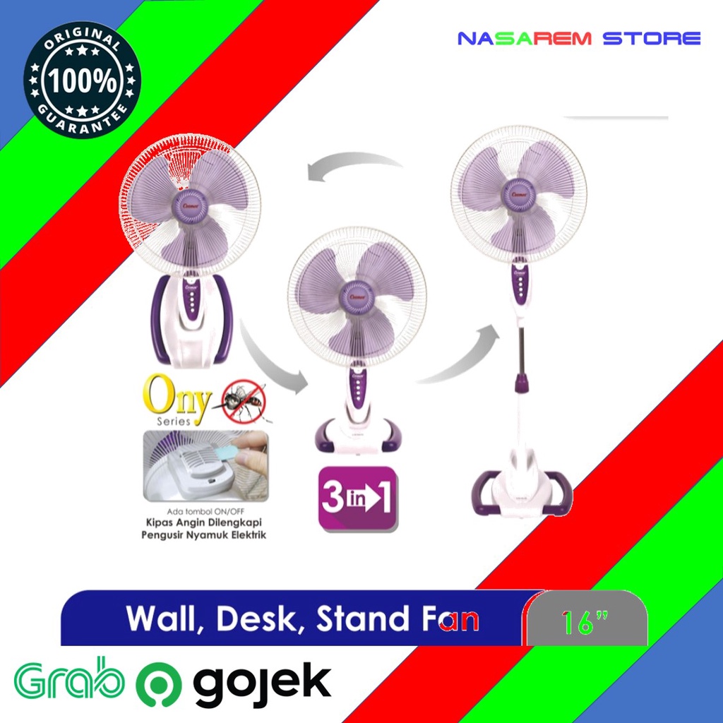 KIPAS ANGIN STAND FAN COSMOS 3IN1 16" SO33